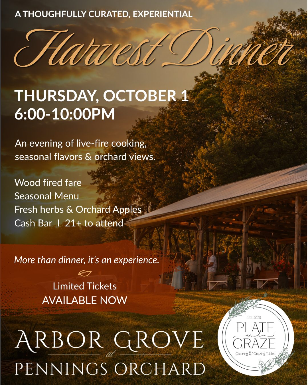 Harvest Dinner at Arbor Grove Pennings Orchard